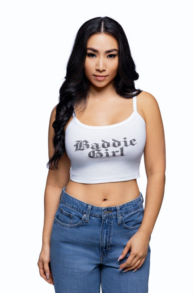 Baddie Girl Baby Rib Spaghetti Crop Tank