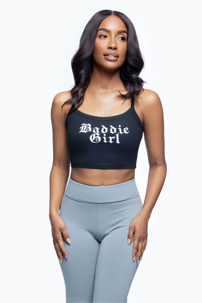 Baddie Girl Baby Rib Spaghetti Crop Tank