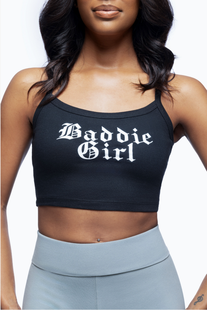 Baddie Girl Baby Rib Spaghetti Crop Tank