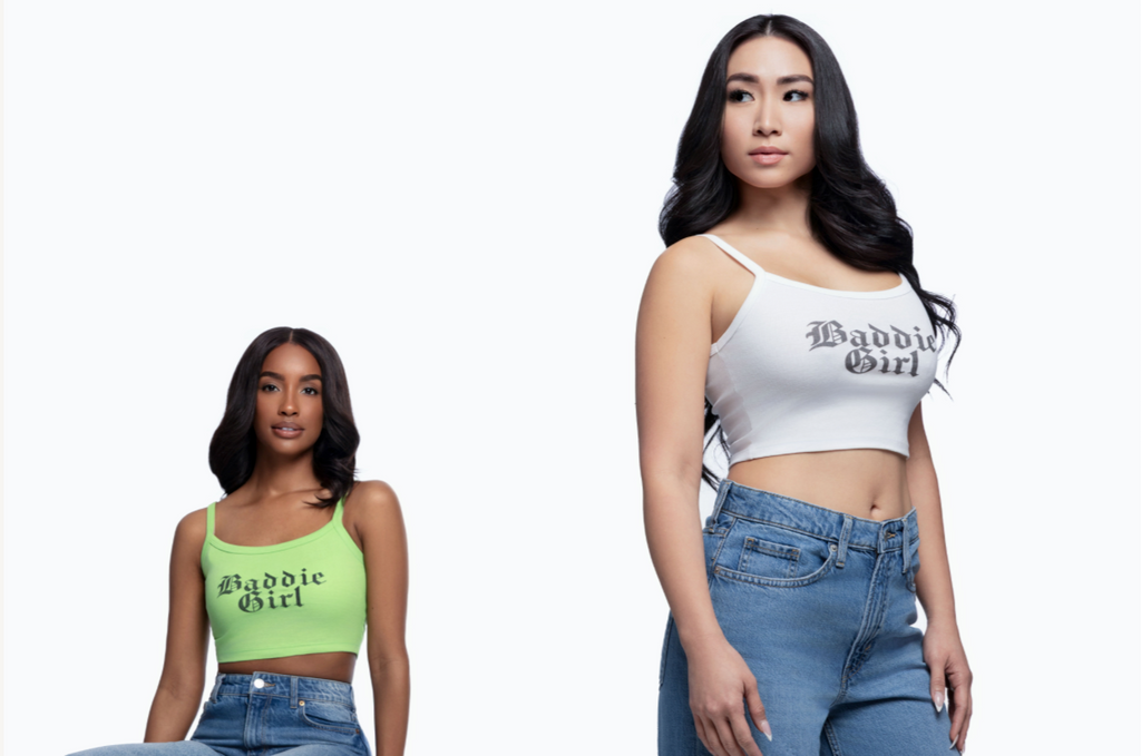 Baddie Girl Baby Rib Spaghetti Crop Tank