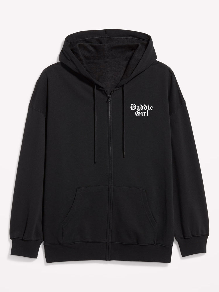 Baddie Girl Flex Fleece Zip Up Hoodie