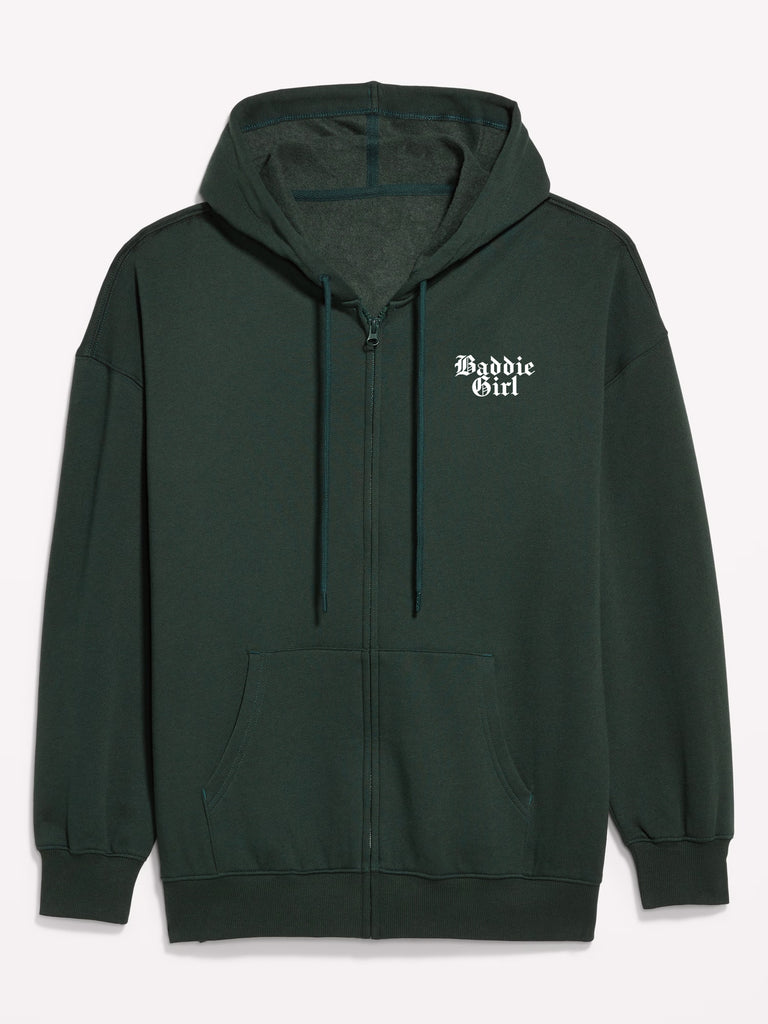 Baddie Girl Flex Fleece Zip Up Hoodie