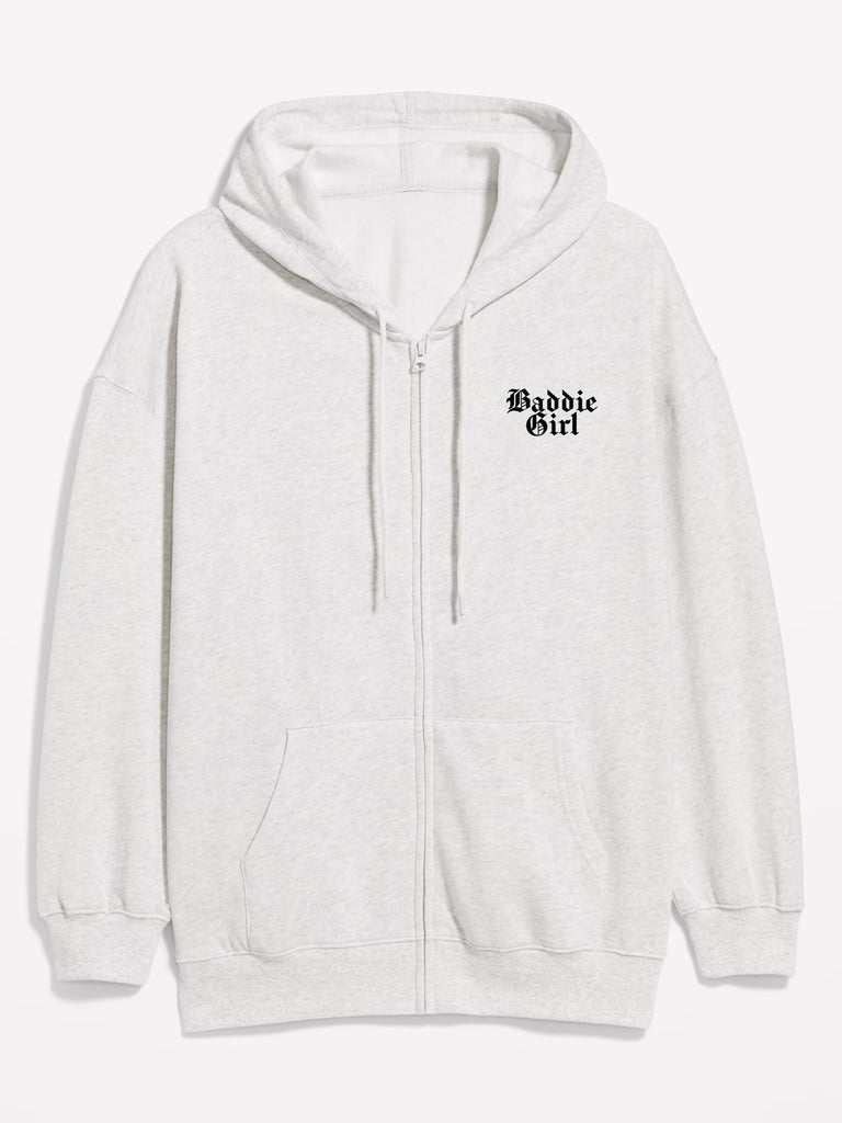 Baddie Girl Flex Fleece Zip Up Hoodie