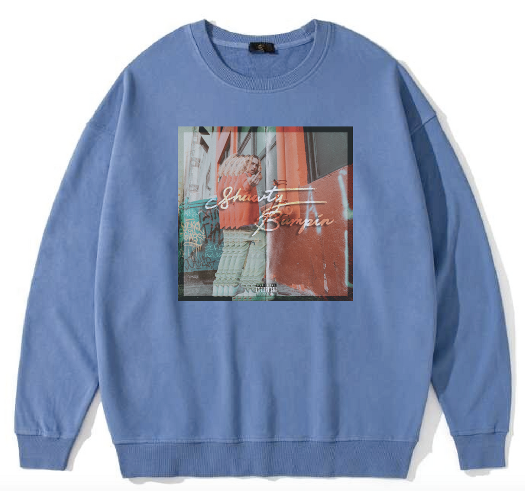Shawty Bumpin Mens Relaxed Crew Blue